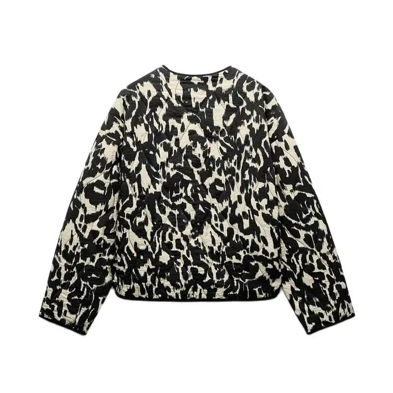 Veste à motif noir et blanc
